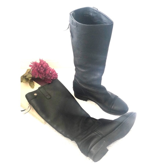 J. Crew Shoes - J. CREW Black Weatherby Pebble Leather Tall Boots